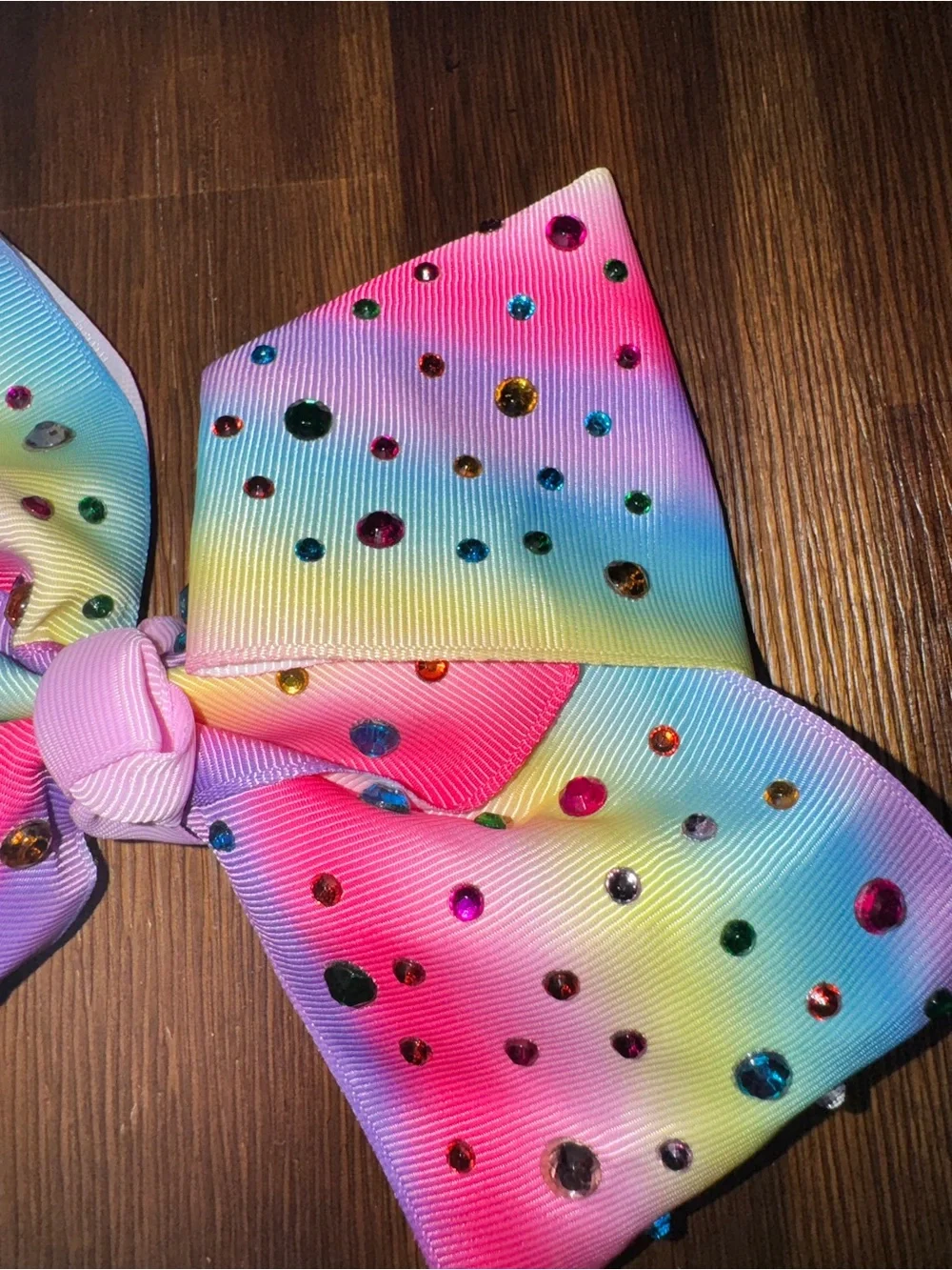 JoJo Siwa Multi-Color Rhinestone Bow Hair Clip - Pink Blue Purple Yellow